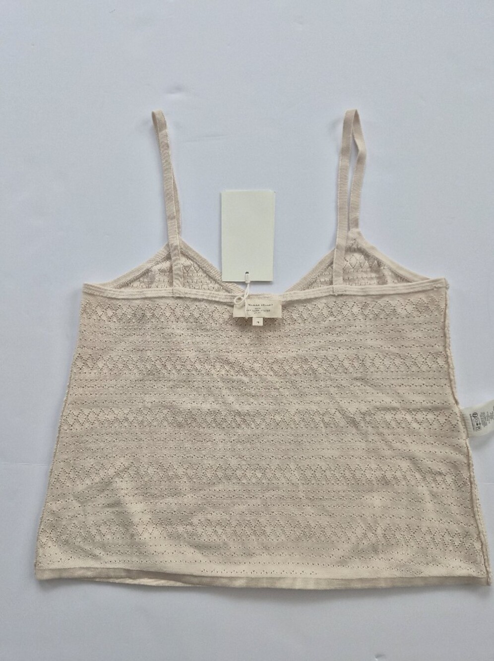 *NWT* [Sezane] Yoran Top in Cream, Size  M, 100% Organic Cotton, Knit, Italy - Picture 10 of 13